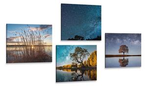Set di quadri – Paesaggio con cielo magico