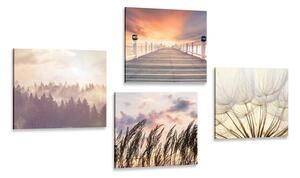 Set di quadri – Natura tra le braccia del sole