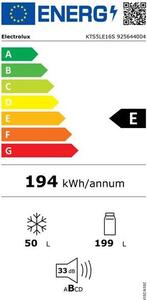 Electrolux Frigorifero da Incasso Doppia Porta Capacit 199 Litri Classe energetica E Raffreddamento Statico - KTS5LE16S