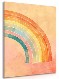 Quadro su tela – Arcobaleno minimalista Peach Fuzz