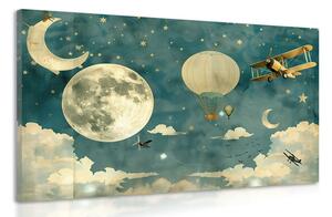 Stampa su tela – Cielo onirico con aerei