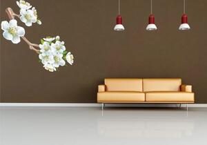 Adesivo murale per interni ramo di ciliegio in fiore 80 x 160 cm
