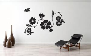 Adesivo murale per interni con motivo di fiori semplici 50 x 100 cm