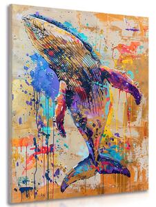 Quadro su tela – Balena con imitazione di pittura