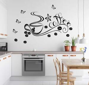 Adesivo murale per cucina tazza caffè COFFEE 50 x 100 cm