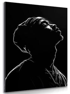 Stampa su tela – Rapper in bianco e nero