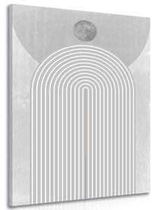Stampa su tela – Arcobaleno grigio moderno Mid-Century