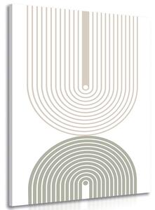 Quadro su tela – Arcobaleni minimalisti Mid-Century