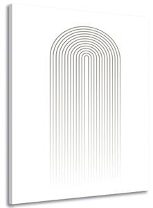 Quadro su tela – Arcobaleno minimalista Mid-Century