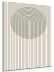 Stampa su tela – Motivo elegante con cerchio Mid-Century