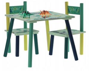 Set di tavolo e sedie per bambini con dinosauri