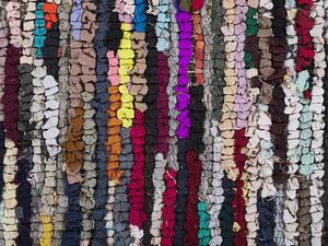 Tappeto di pezza Multicolore con cotone 80 x 150 cm rettangolare intrecciato a mano Boho orientale Beliani