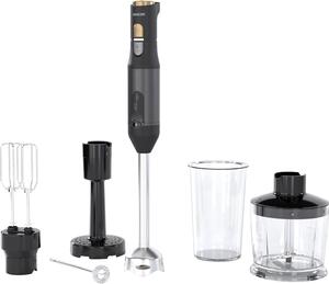 SENCOR Frullatore ad Immersione Minipimer Ultra-Potente Potenza 1200 Watt Lame QuadBlade in Titanio con Accessori colore Nero - SHB 6442BK