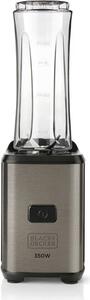 Black & Decker Frullatore con Bicchiere 350 Watt Capacit 2 x 600 ml colore Nero e Acciaio - BXJBA350E