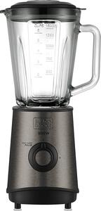 Black & Decker Frullatore con Bicchiere Capacit 1,5 Litri Potenza 800 watt Tritaghiaccio Funzione Pulse colore Acciaio Inox - BXJB800E