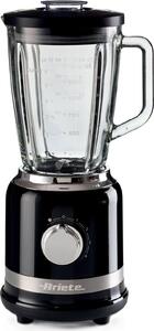 Ariete Frullatore con Bicchiere Capacit 1.5 Litri Potenza 1000 Watt con 4 Velocit e 4 Lame in Acciaio Inox colore Nero - 00C058502AR0 Moderna