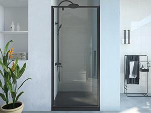 Porta per doccia girevole 80 x 195 cm in Metallo Nero opaco Stile industriale - TAMRI