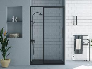 Porta per doccia girevole 120 x 195 cm Nero opaco Stile industriale - TORONI