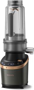 Philips Frullatore con Bicchiere Flip & Juice Capacit 2 Litri Potenza 1500 Watt con Tecnologia ProBlend Ultra colore Nero / Rame - HR3770/00