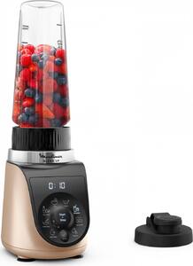 Moulinex OUTLET - Frullatore con Bicchiere Potenza 1000W 8 Velocit Capacit 0,85 Litri colore Nero/Oro Blend Up - LM190AF0