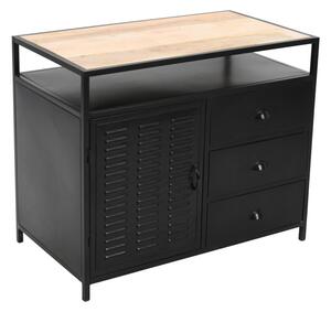 Mobile sotto lavabo in Metallo Nero 95 cm - ERIDANI