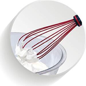 LAGOSTINA Frusta da Cucina in Silicone con Rivestimento Antigraffio Impugnatura Ergonomica a Mano in Plastica Lavabile in Lavastoviglie colore Nero