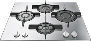 Hotpoint Ariston FTGHL 641 D/IX/HA Piano Cottura 4 Fuochi a Gas 60 cm Griglie in Ghisa (Bruciatore Direct Flame) colore Inox