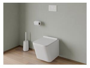 Pacchetto WC sospeso Bianco con Telaio e Piastra di attivazione Bianca tonda - CLEMONA