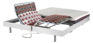 Letto relax elettrico sole sospensioni Materasso memory Motori OKIN 2 x 90 x 200 cm Bianco - ATRIDE di DREAMEA