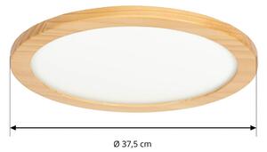 Lucande Joren plafoniera LED rotonda legno Ø37,5cm