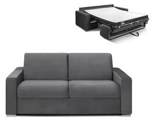 Divano letto 2 posti ribalta doga larga letto120cm materasso14cm Velluto  Memory - Antracite - CALITO