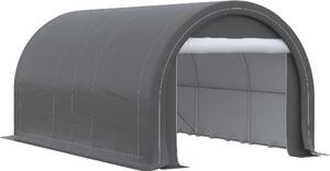 VivaGarden Gazebo Auto Tenda Garage Moto Bici Dimensioni 5x3 mt in Acciaio/Tessuto Antivento Protezione raggi UV Chiuso con Porta Avvolgibile color