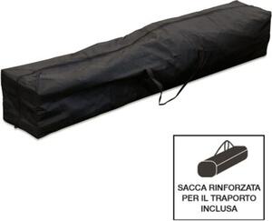 Divina Garden Gazebo da Giardino 2x2 mt Pieghevole in Acciaio/Tessuto con Protezione raggi UV colore Bianco