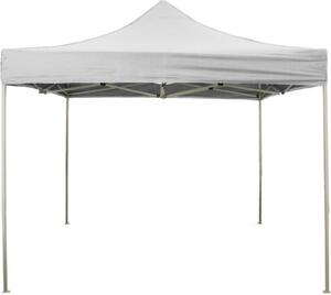 Divina Garden Gazebo da Giardino 2x2 mt Pieghevole in Acciaio/Tessuto con Protezione raggi UV colore Bianco