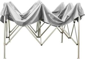 Divina Garden Gazebo da Giardino 2x2 mt Pieghevole in Acciaio/Tessuto con Protezione raggi UV colore Bianco