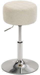HOMCOM Sgabello da bar girevole e regolabile in altezza 51-66 cm, Crema | Aosom Italy