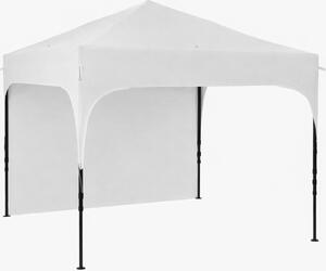 VivaGarden Gazebo da Giardino 3x3 mt in Acciaio/Tessuto con Protezione raggi UV colore Bianco
