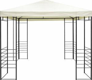 Amicasa Gazebo da Giardino 3x3 mt in Ferro/Tessuto colore Crema - Nizza