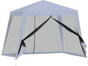 VivaGarden Gazebo da Giardino 3x3 mt in Metallo/Tessuto con Tende colore Grigio