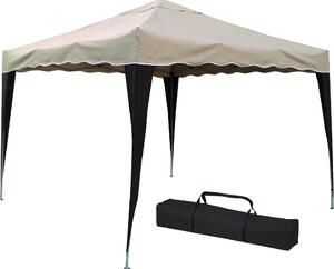 VivaGarden Gazebo da Giardino 3x3 mt Pieghevole in Acciaio/Tessuto colore Beige