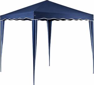 VivaGarden Gazebo da Giardino 3x3 mt Pieghevole in Acciaio/Tessuto colore Blu
