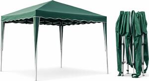 Domus Gazebo da Giardino 3x3 mt Pieghevole in Acciaio/Tessuto colore Verde