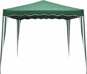 Lifeingarden Gazebo da Giardino 3x3 mt Pieghevole in Acciaio/Tessuto colore Verde - Sumter