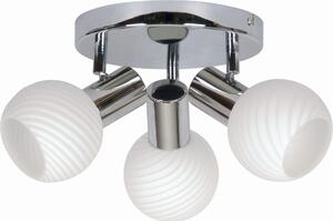 Lampada da soffitto TURNO cromata bianca 3xE14x40W in metallo, dimensioni: 18x36x36 cm, IP20, Candellux