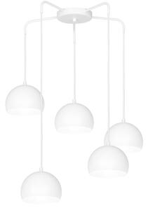 Luminex lampada a sospensione bianca a 5 paralumi Sool 5xE27 15W