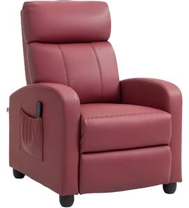 HOMCOM Poltrona Relax Massaggiante spessa imbottitura con Telecomando e 8 Programmi, Reclinazione fino a 150° con poggiapiedi，Rosso| Aosom Italy