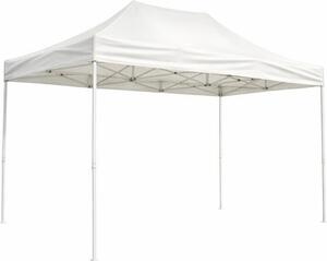 Amicasa Gazebo da Giardino 3x4 mt Pieghevole in Ferro/Tessuto colore Bianco