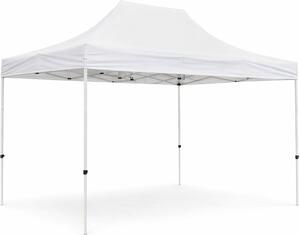 VivaGarden Gazebo da Giardino 3x4 mt Pieghevole in Acciaio/Tessuto colore Bianco - Lilla