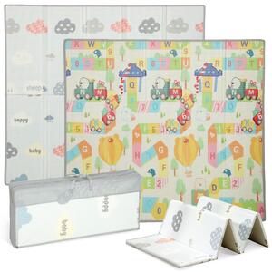 AIYAPLAY Tappeto per Bambini con Lettere dell'Alfabeto e Superficie Impermeabile in XPE Multicolore, 194x176.5x1.5 cm | Aosom Italy