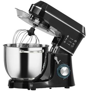 HOMCOM Impastatrice Planetaria 1400W con Ciotola 7L e 6 Velocità, Gancio Impastatore, Frusta e Sbattitore, Nero | Aosom Italy